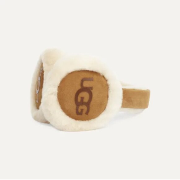 NWT UGG Shearling Sheepskin Embroidery Earmuff water resistance - Picture 1 of 6